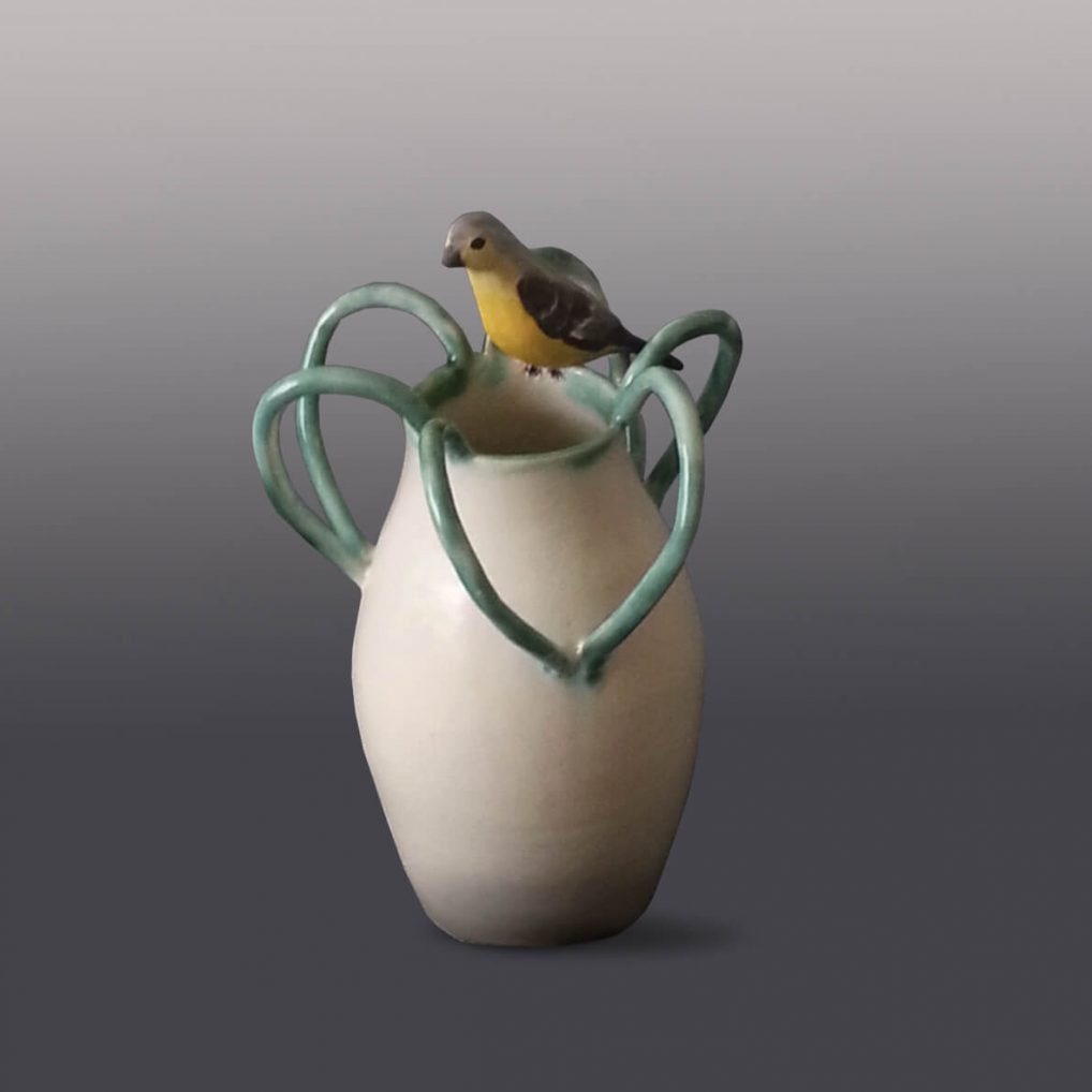 Bird Sculpture Vase - Goldfinch